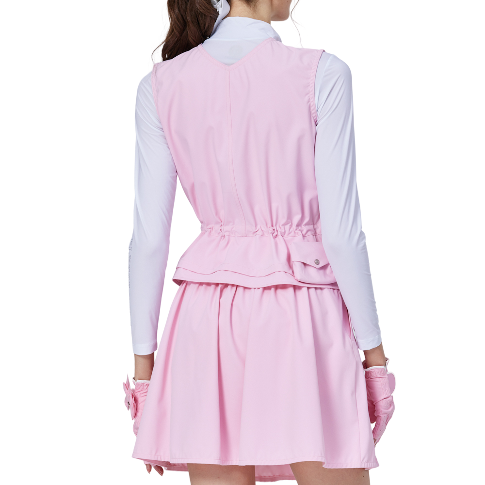 Two-piece women's sports skirt suit (pink)