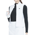 White down sleeveless golf vest