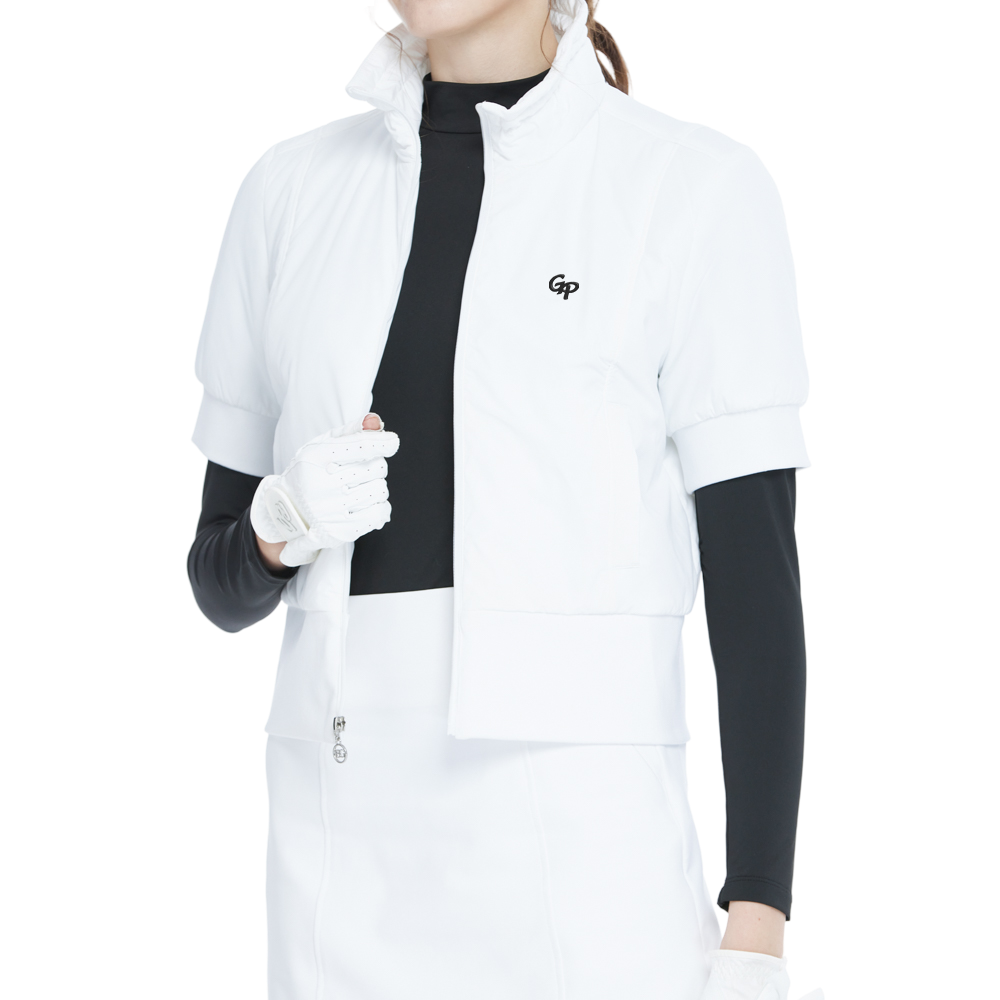 Golf down short-sleeved jacket (white)