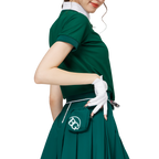 寬鬆版螺紋收擺翻領女短袖上衣