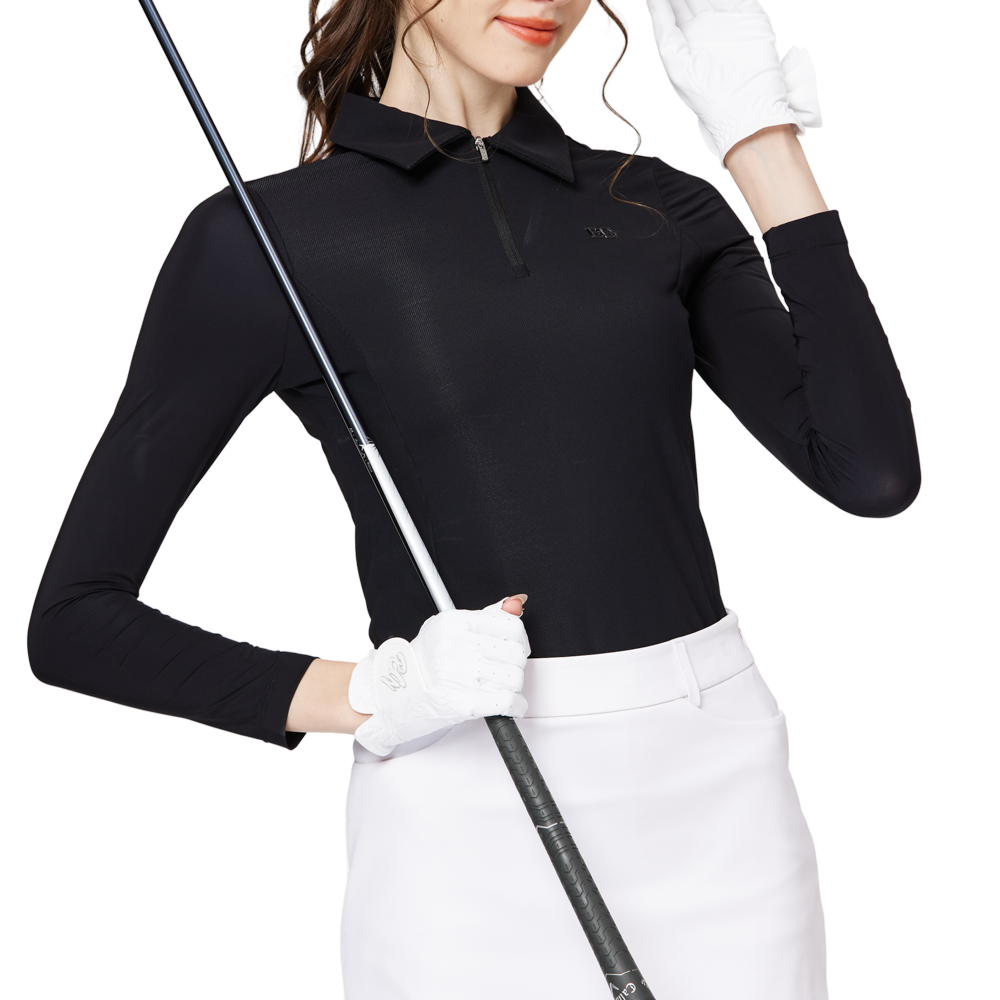 Zippered lapel ice silk sun protection sleeves