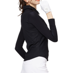 拉鍊翻領冰絲防曬袖套衣