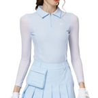 拉鍊翻領冰絲防曬袖套衣