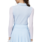 拉鍊翻領冰絲防曬袖套衣