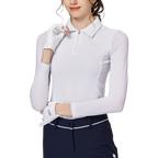 拉鍊翻領冰絲防曬袖套衣