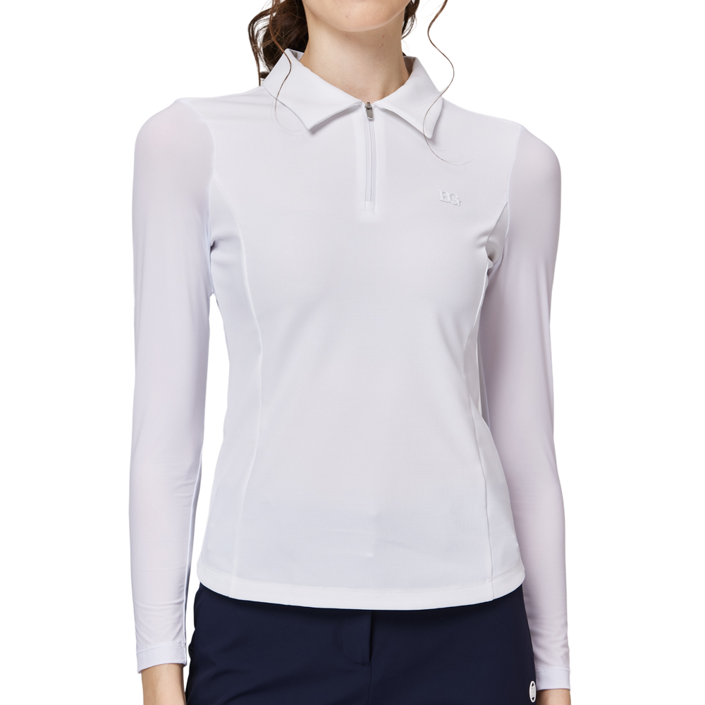 拉鍊翻領冰絲防曬袖套衣