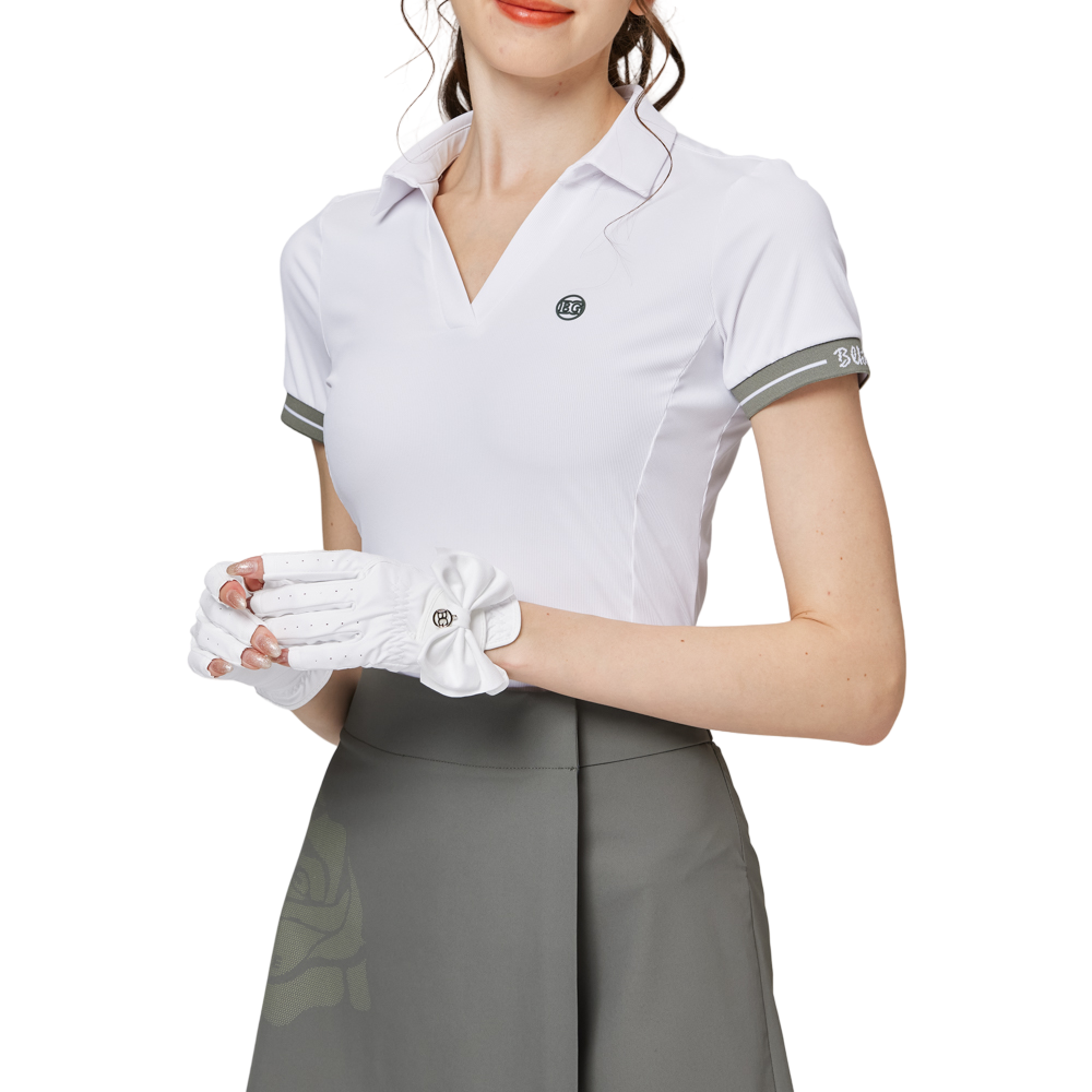 V-neck women's short-sleeved top