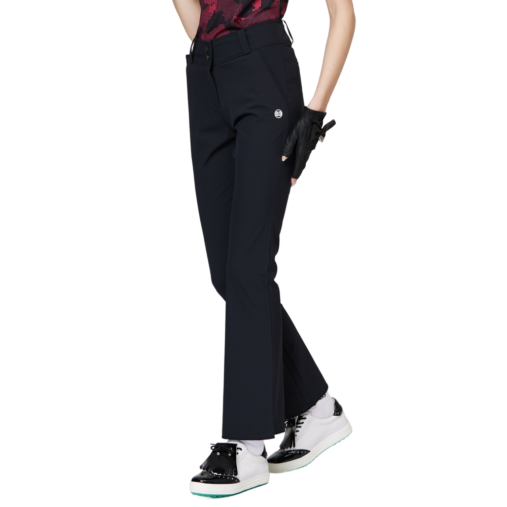 High-waisted flared women's trousers