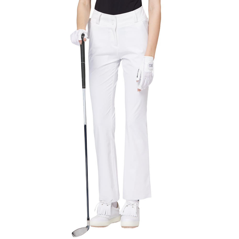 High-waisted flared women's trousers