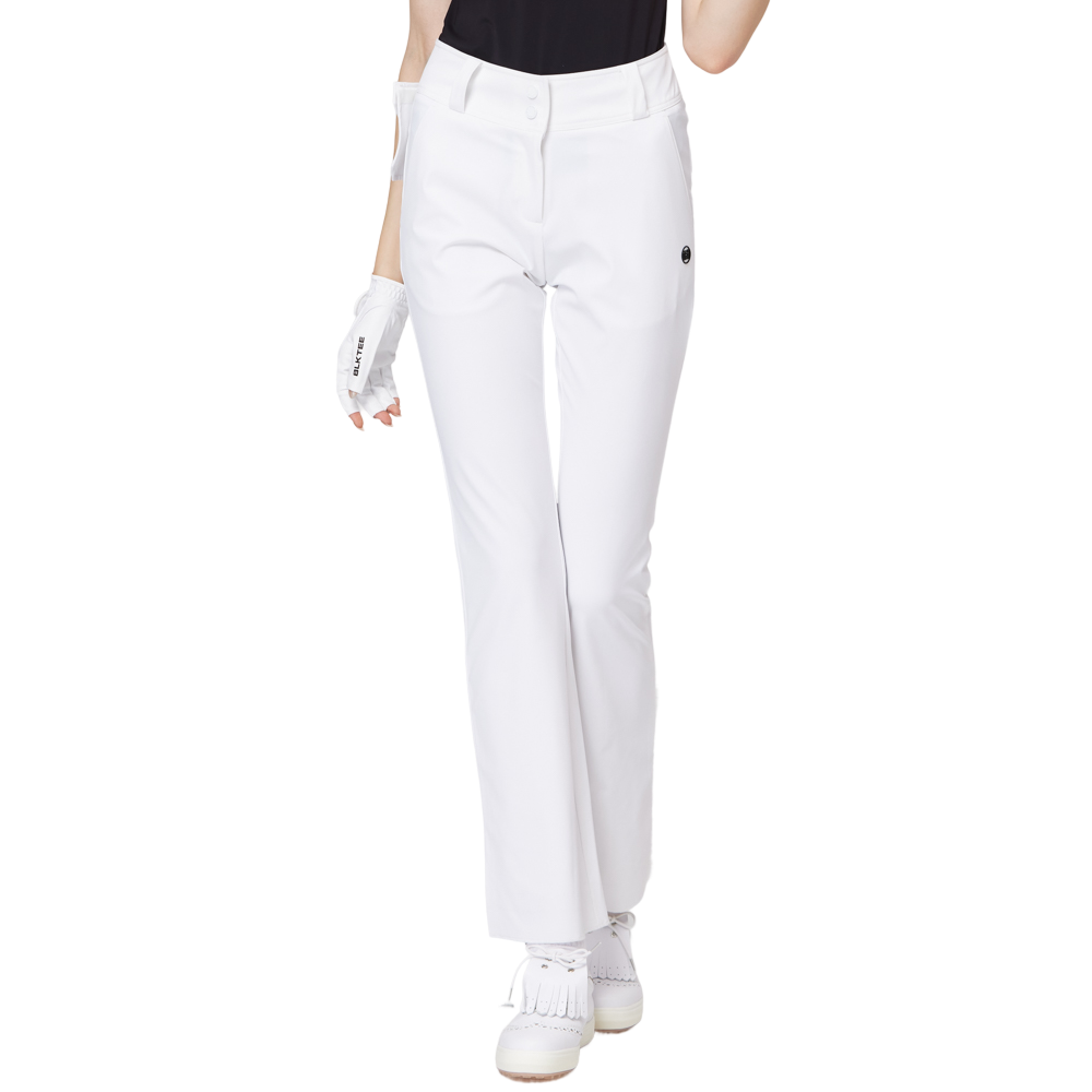 High-waisted flared women's trousers