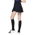ハイウエストのワイドプリーツレディースショートスカート