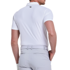 Men's imported striped short-sleeved shirt (white)