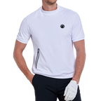 男吸濕排汗短袖(白)