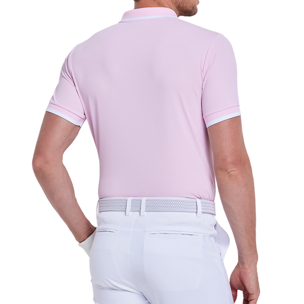 男冰感提花短袖(粉紅)