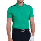 男撞色肩短袖(草綠)