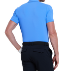 男撞色肩短袖(翠藍)