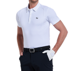 上質なビーズ生地を使用したメンズ半袖シャツ（ホワイト）