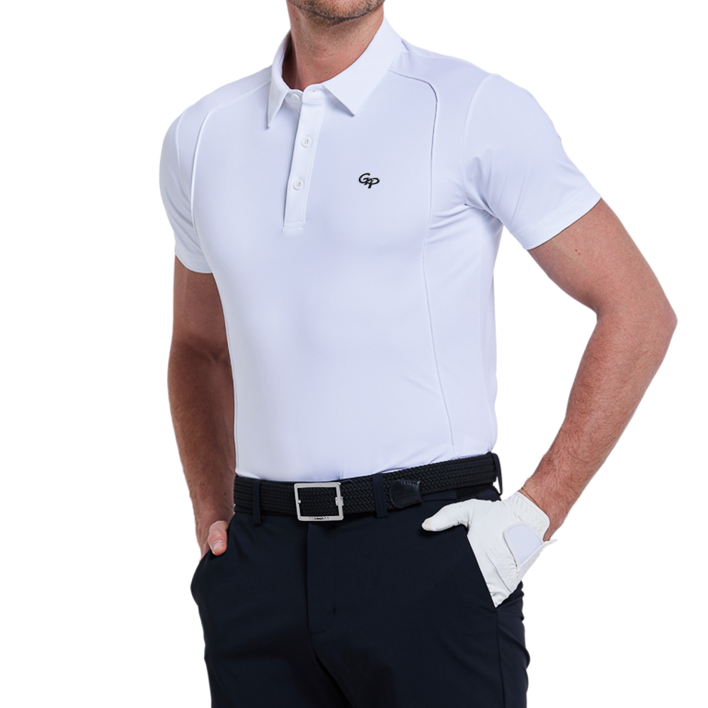 男細珠地短袖(白)