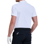 上質なビーズ生地を使用したメンズ半袖シャツ（ホワイト）