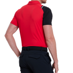 男撞色肩短袖(紅)
