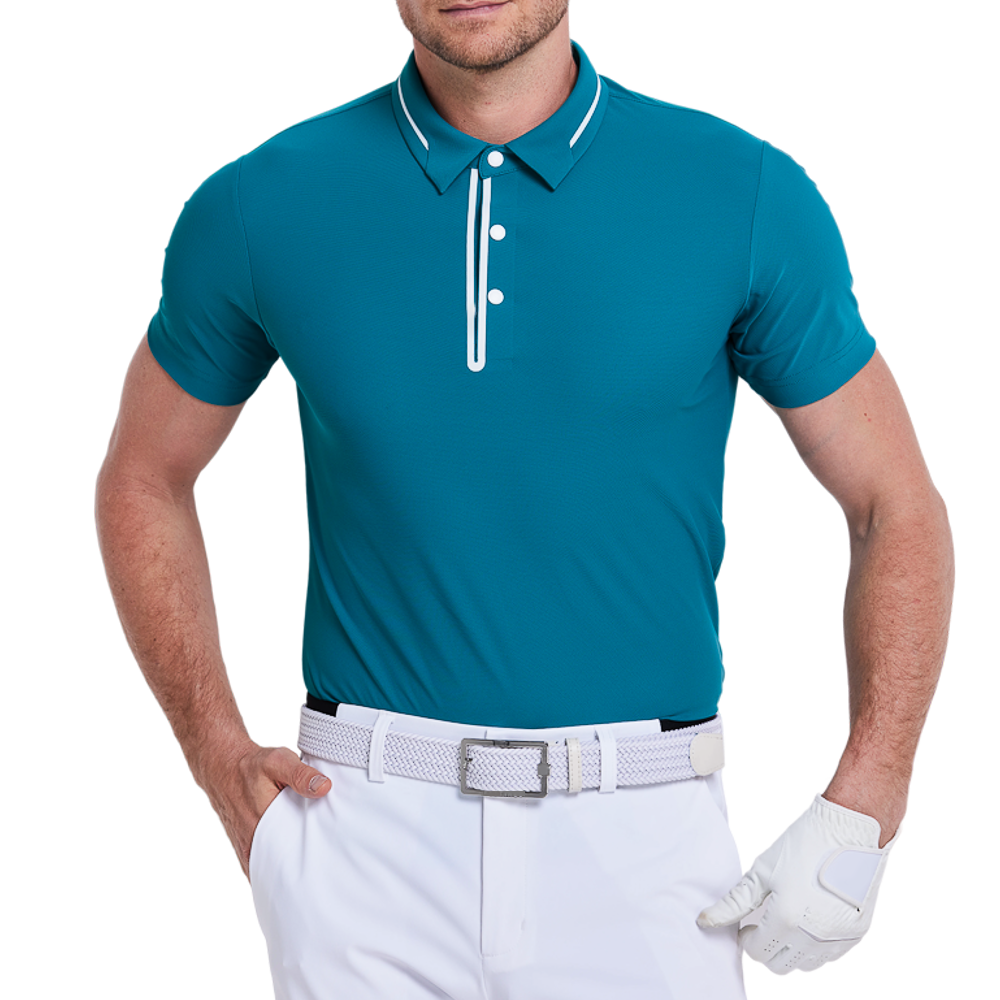 男馬卡龍短袖(墨綠)