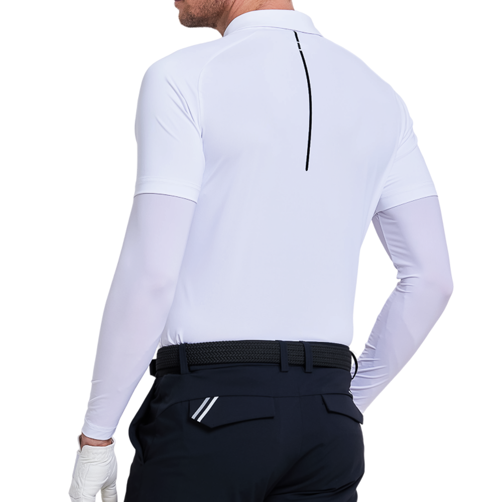 男綫條穿越短袖(白)