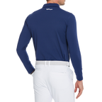 メンズ高密度襟付き長袖シャツ（ロイヤルブルー）