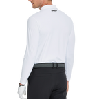 メンズ高密度襟付き長袖シャツ（ホワイト）