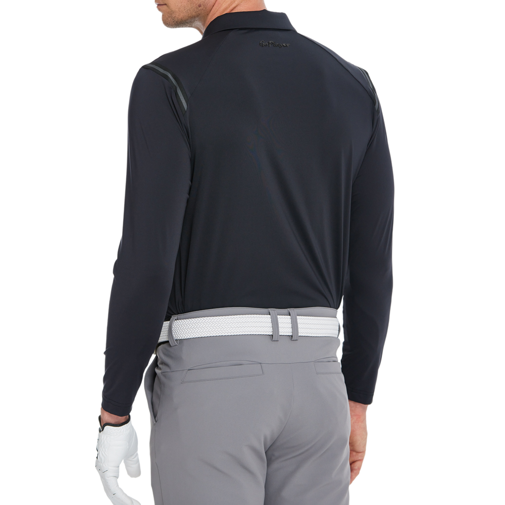 Men's Fila long-sleeved shirt with collar (black)