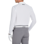 メンズ フィラ 長袖シャツ（ラペル付き、ホワイト）