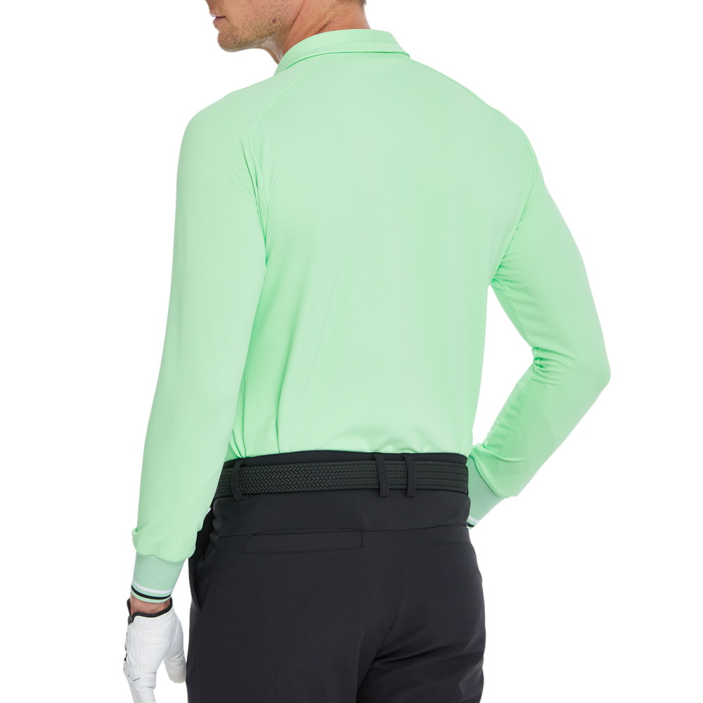 Men's Soft-Light Lapel Long-Sleeve Top (Lily Green)
