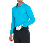 メンズ ソフトライトラペル ロングスリーブ トップス (ターコイズブルー)