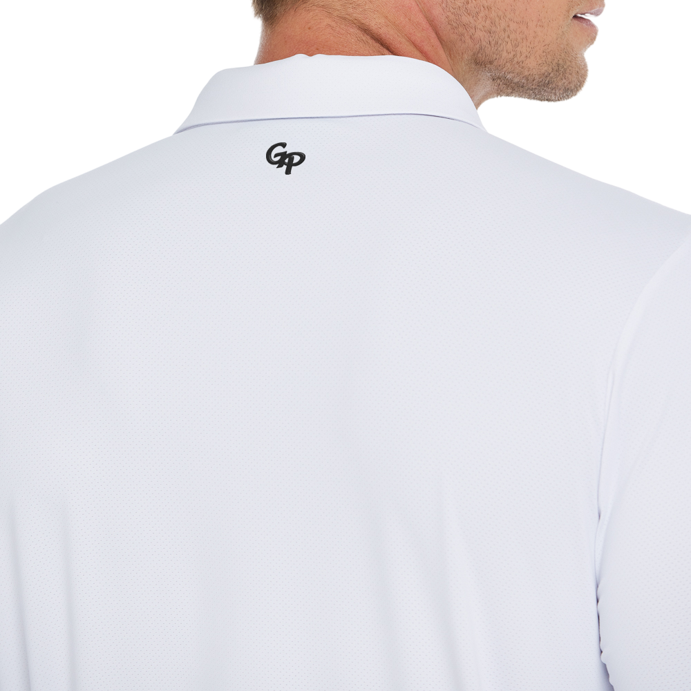 Men's high-density breathable lapel long-sleeved shirt (white)