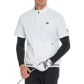 Men's lightweight, windproof, and water-repellent short-sleeved windbreaker (white)