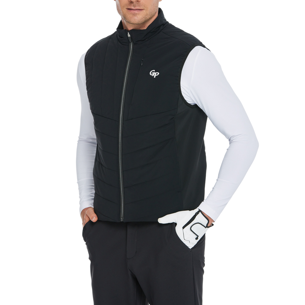 Men's Thickened Padded Warm Vest (Black)