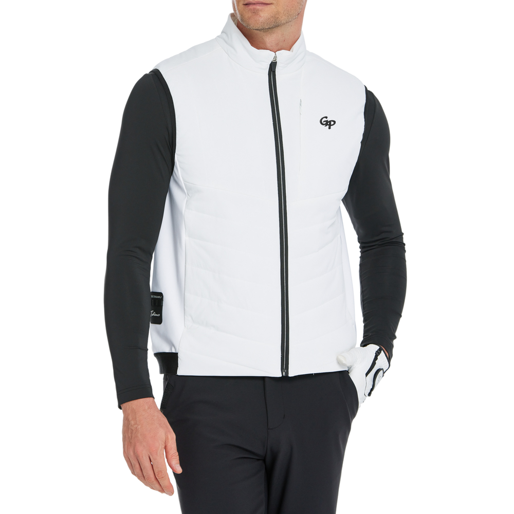 男加厚充棉保暖馬甲(白)