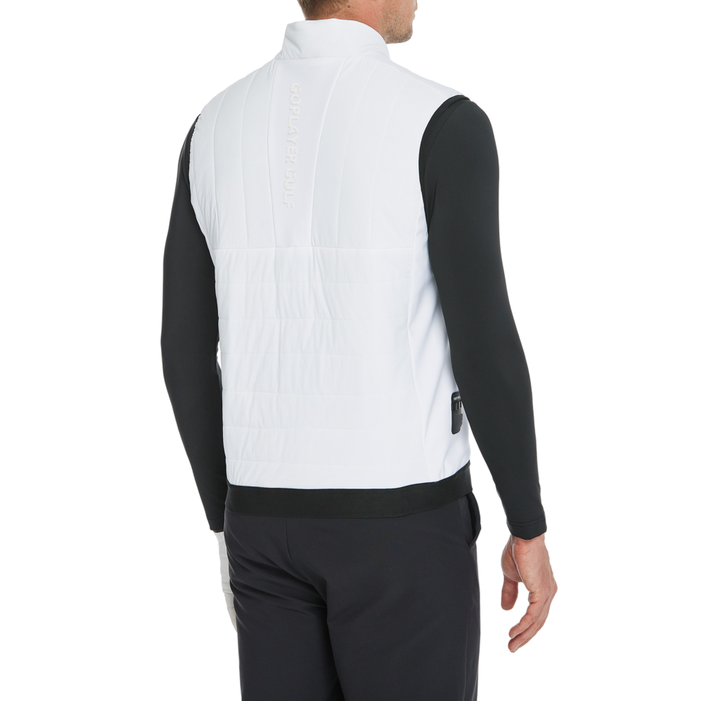 Men's Thick, Padded, Warm Vest (White)