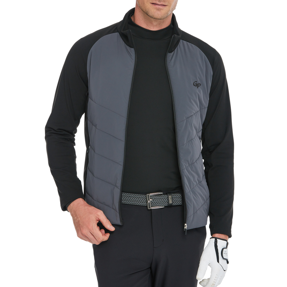 Men's Thick, Padded Warm Jacket (Dark Gray)
