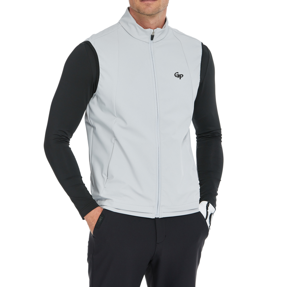 Men's lightweight windproof and water-repellent vest (grey)