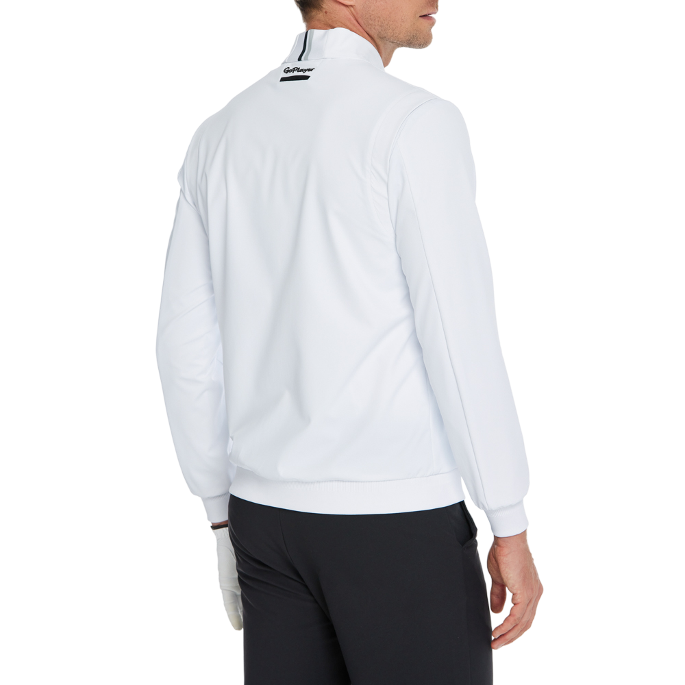 Men's lightweight windproof and water-repellent windbreaker (white)