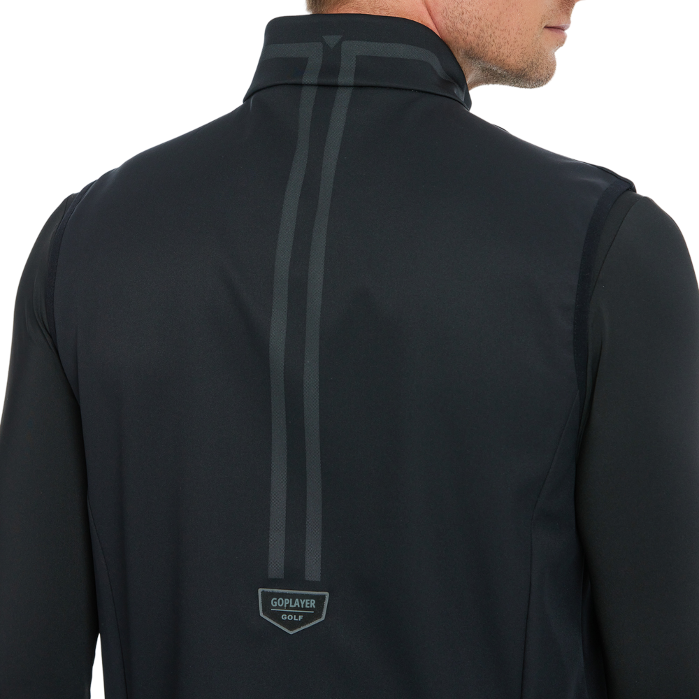 Men's Volcanic Rock Fleece-Soled Warm Vest (Black)