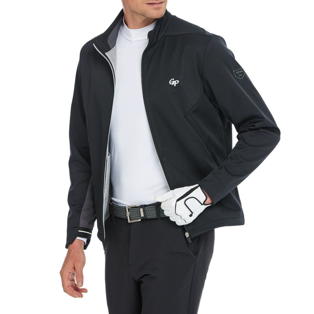 男火山岩絨底保暖外套(黑)