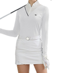 GoPlayer レディース ワンピース 日焼け止めスリーブ オーバーシャ​​ツ (ホワイト)