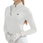 GoPlayer レディース ワンピース 日焼け止めスリーブ オーバーシャ​​ツ (ホワイト)