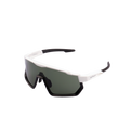 GoPlayer ビッグフレーム サングラス (ホワイト ブラックフレーム グリーン フィルム)