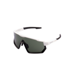 GoPlayer ビッグフレーム サングラス (ホワイト ブラックフレーム グリーン フィルム)