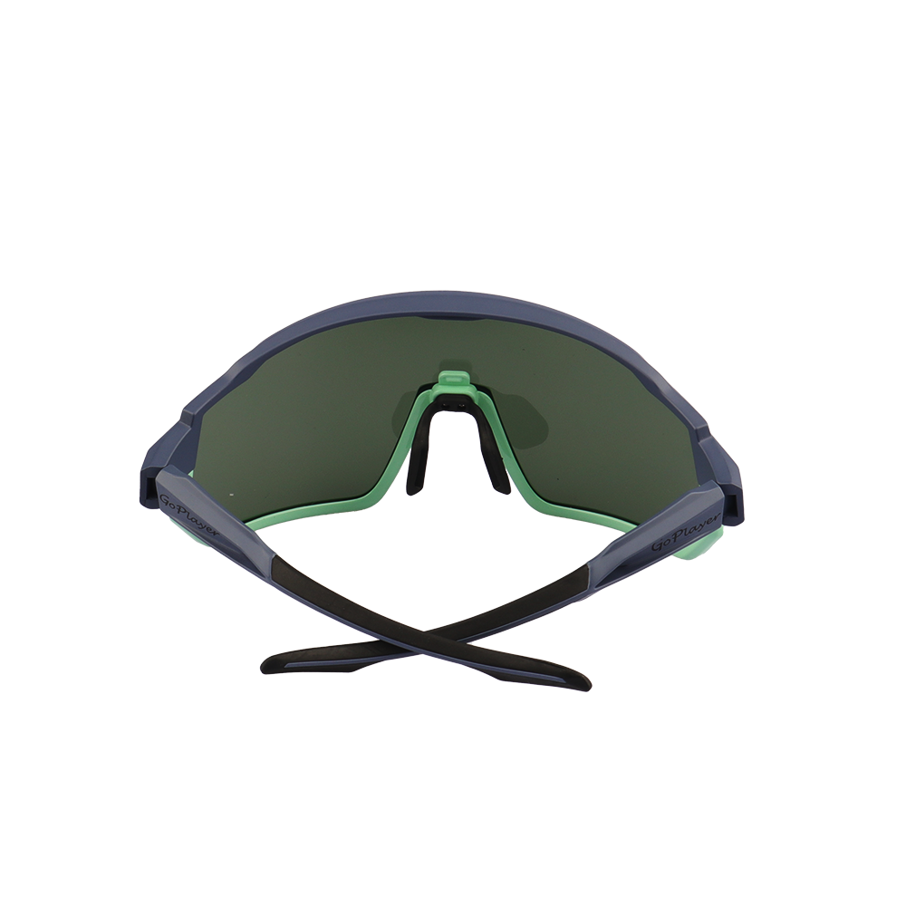 GoPlayer Large Frame Sunglasses (Blue Green Frame Green Film)