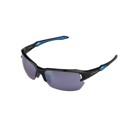 GoPlayer Half Frame Sunglasses (Black Frame Silver Plated)